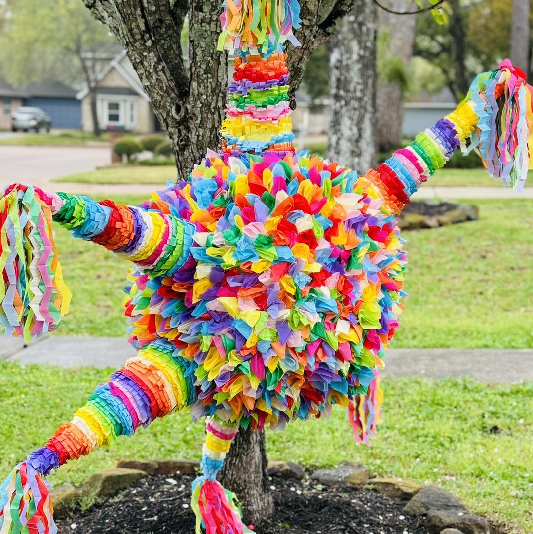 Rainbow Fiesta 6-Point Star Piñata