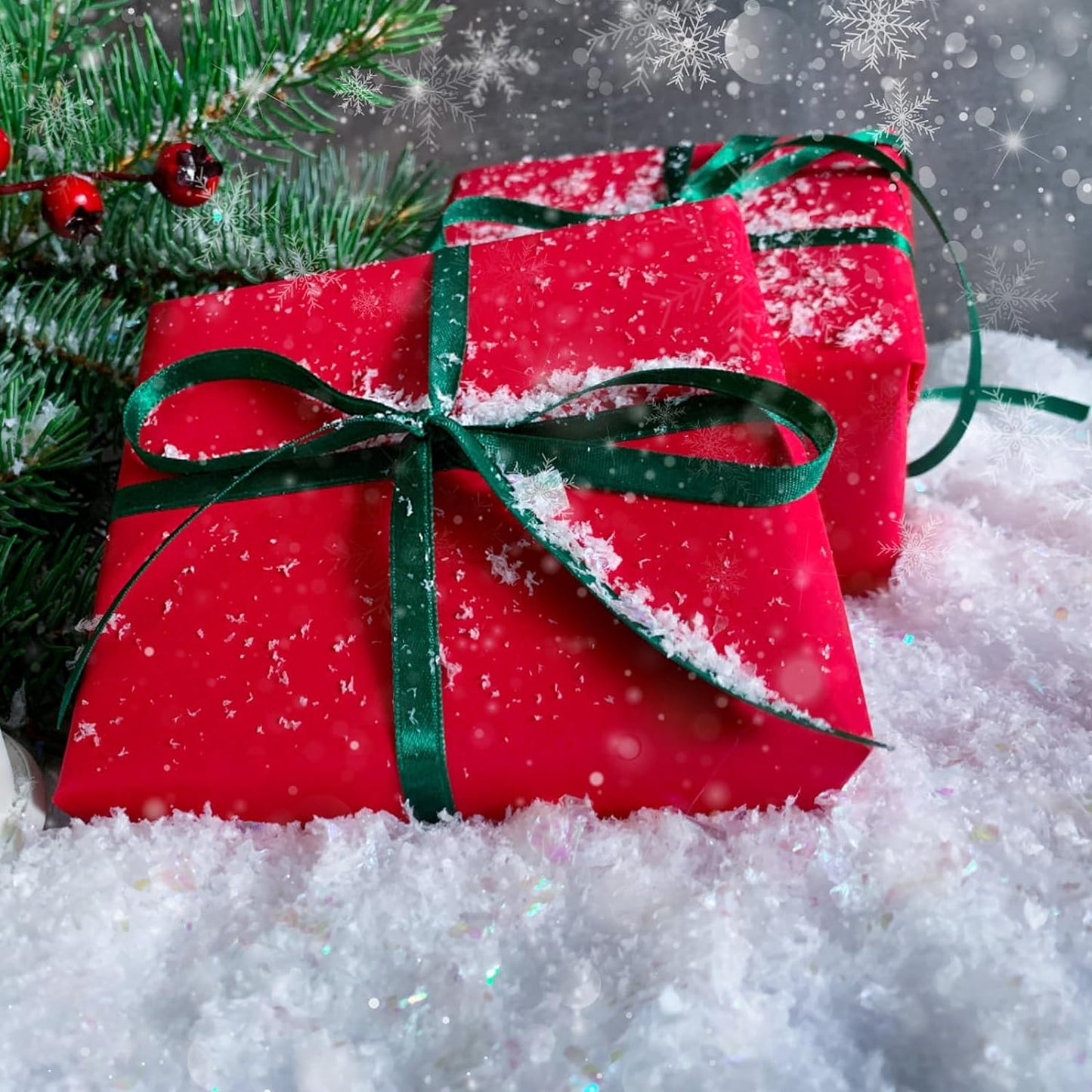 Elf Accessories Props, Miniature Snow Shovel with Artificial Snow Flakes