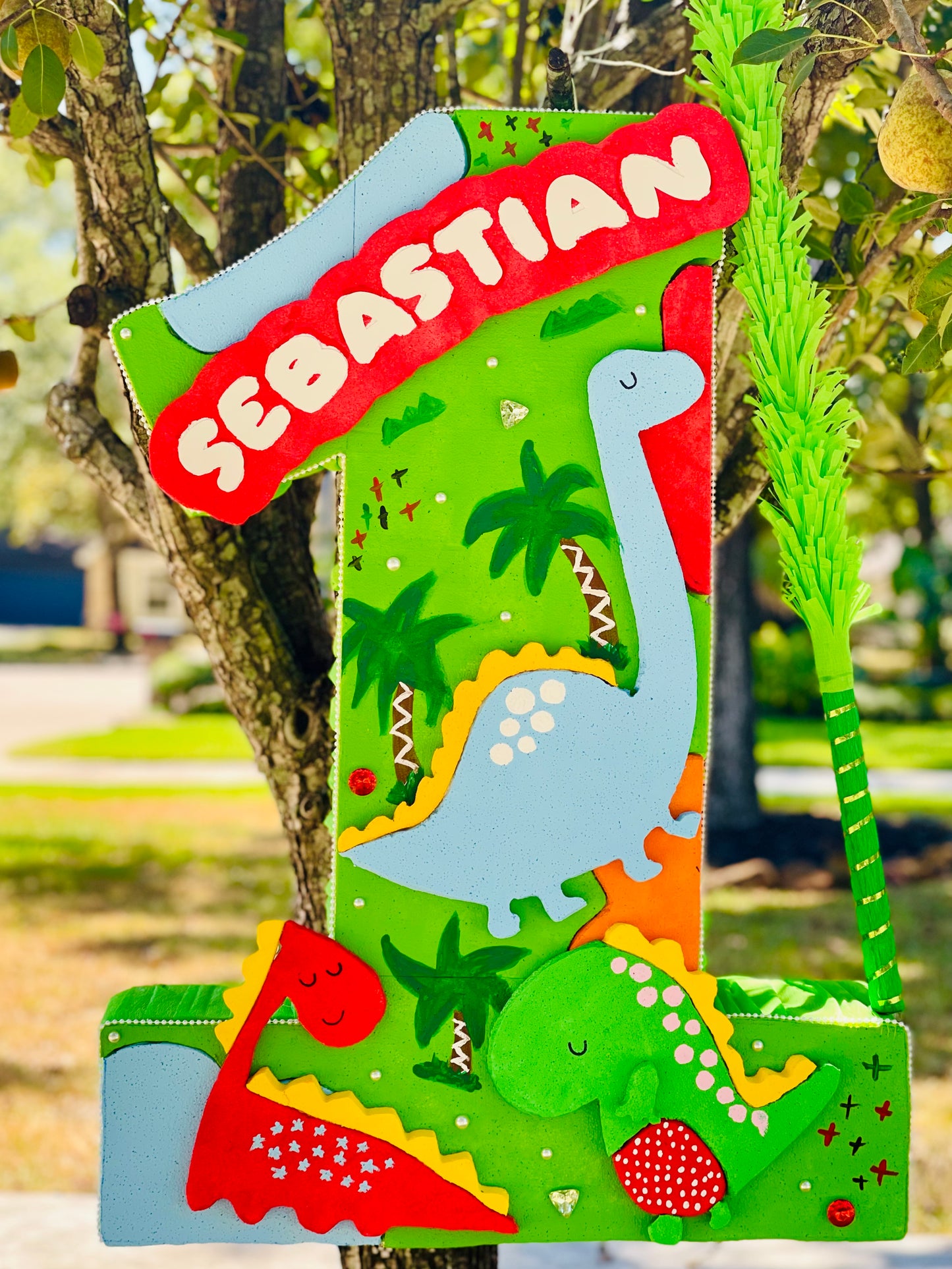 Dinosaur Number Theme Piñata