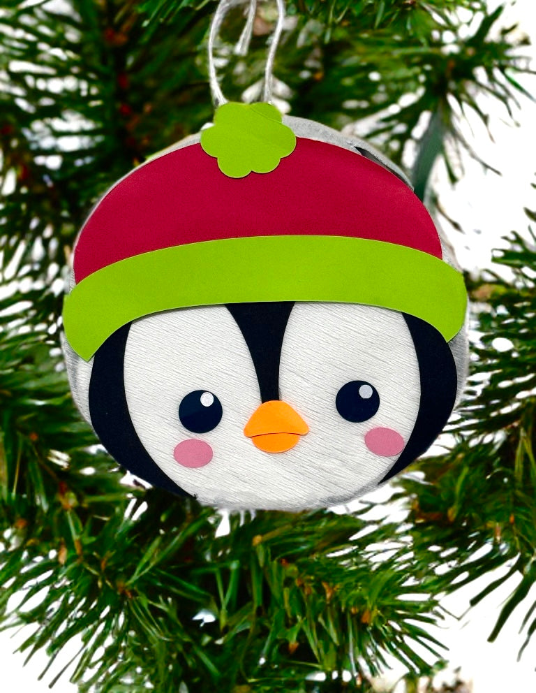 Mini Penguin Piñata Ornament | Handcrafted Winter Party Favor & Unique Cash Gift Holder