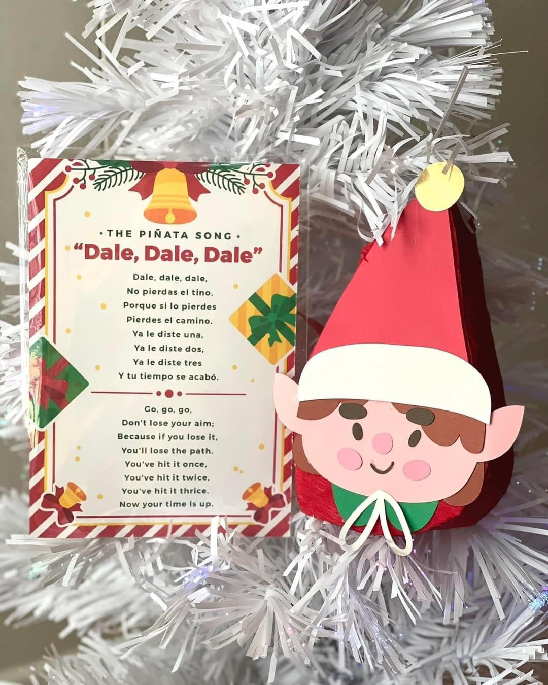 Dale Dale Dale! Piñata Song Kit (Spanish & English) | Doll Blindfold & Stick Prop for Holiday Scenes