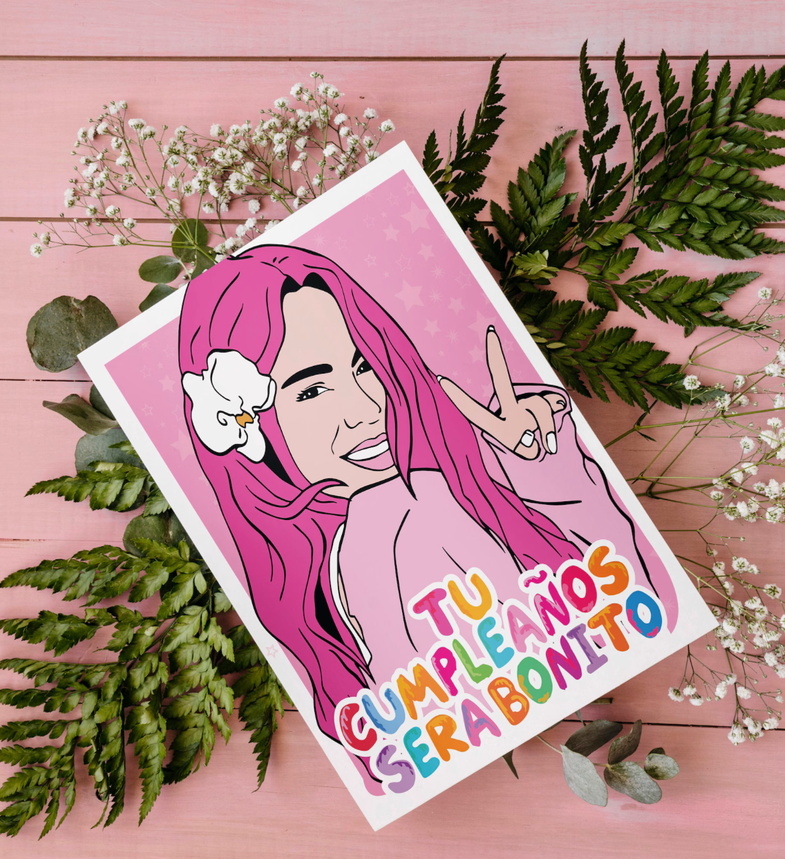 Karol G Inspired Greeting Card – “Mañana Será Bonito” Themed