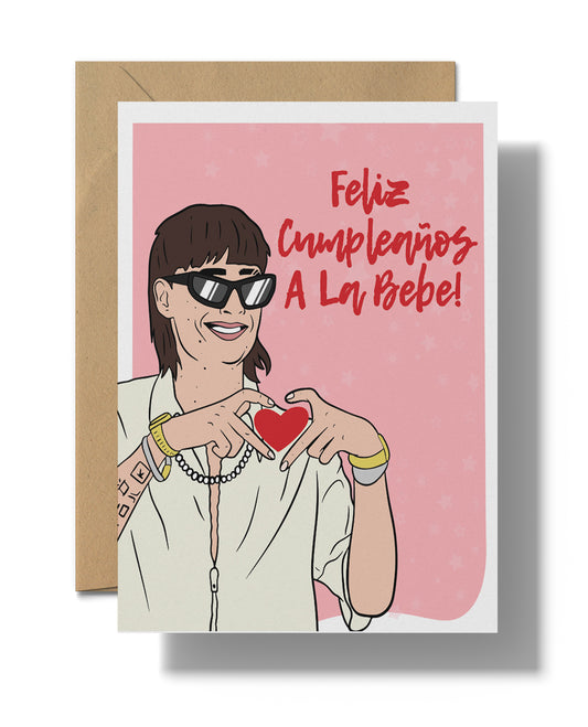 Peso Pluma Inspired Greeting Card – “Feliz Cumpleaños a la Bebé”