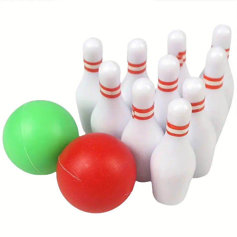 Miniature Elf Bowling Set Prop | Tiny Game Night Scene Accessory