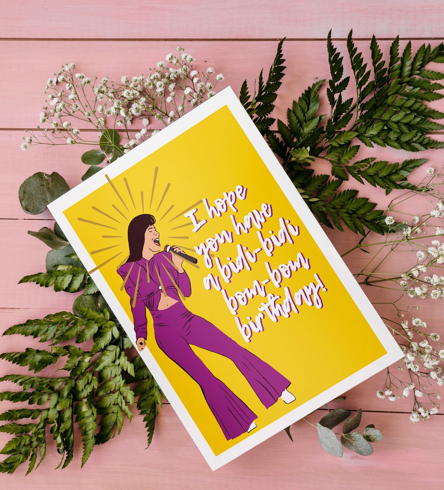 I hope you have a bidi-bidi bom-bom birthday! | La Tex-Mex Reina Greeting card