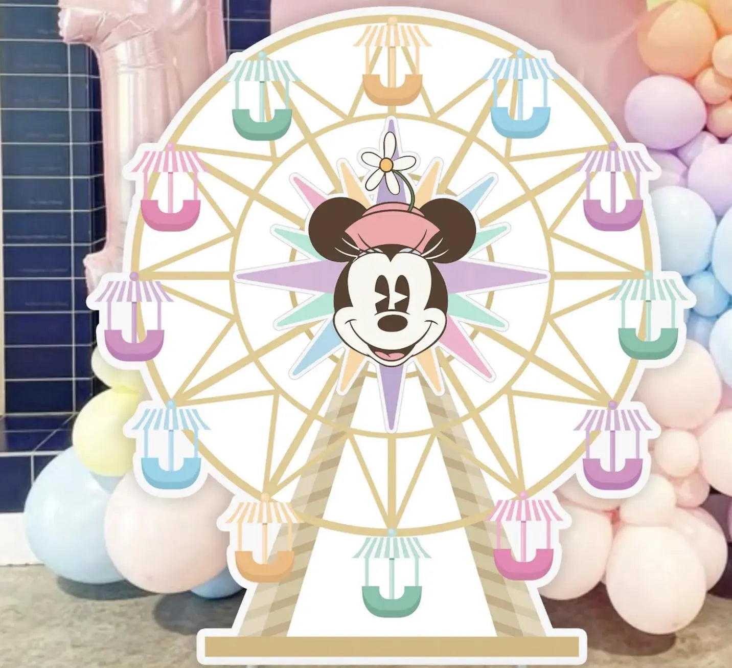 Character Inspired Pastel Ferris Wheel PNG - Digital Download