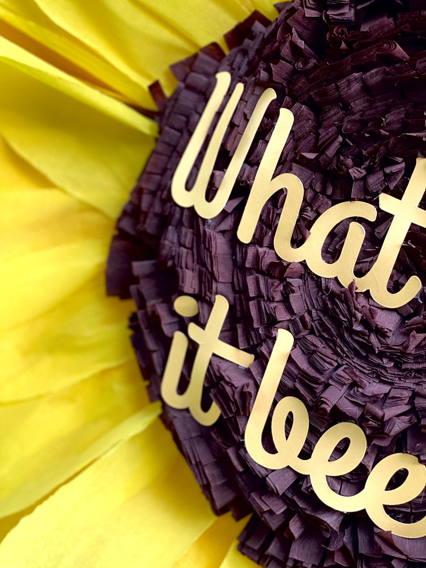 Sun Flower Gender Reveal Pull String Piñata