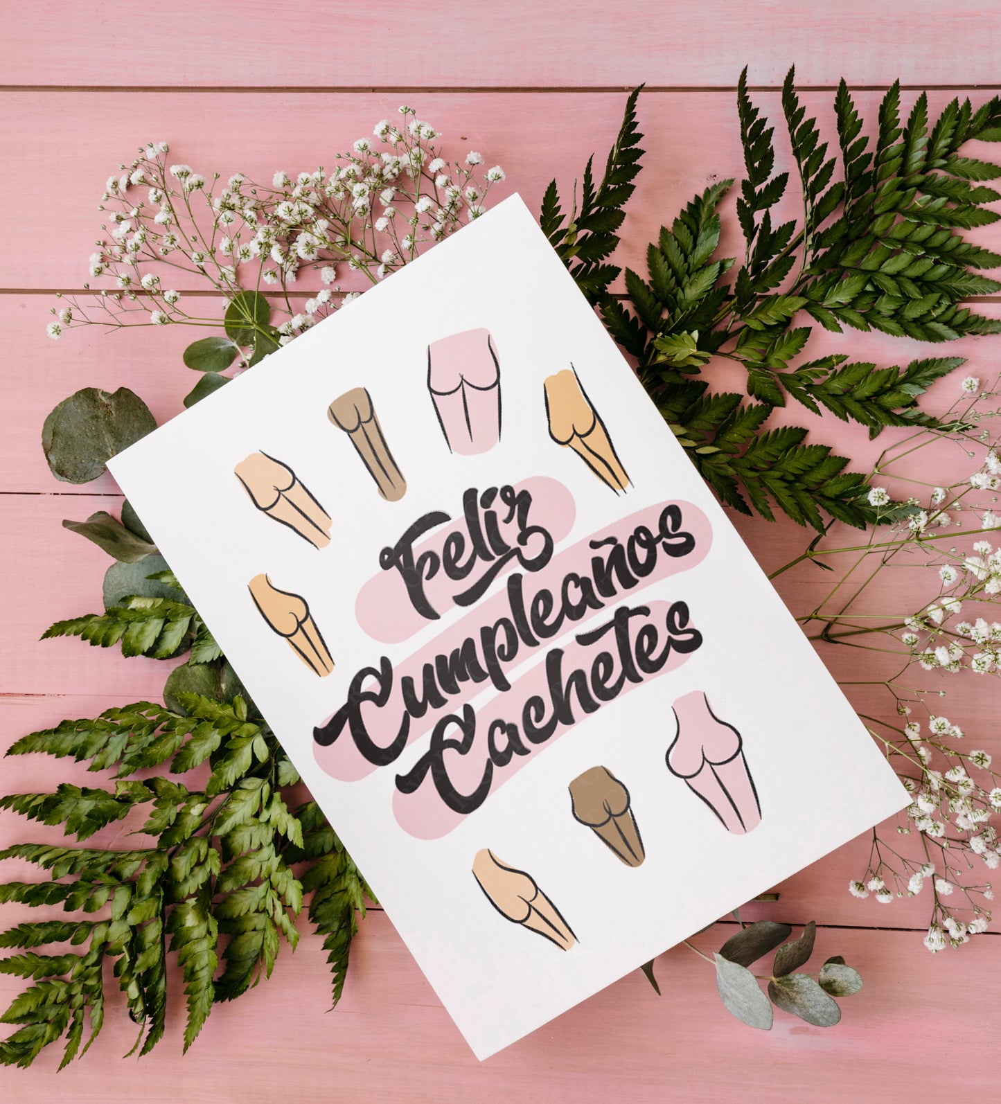 Feliz Cumpleanos Cachetes | Instant Digital Download JPG