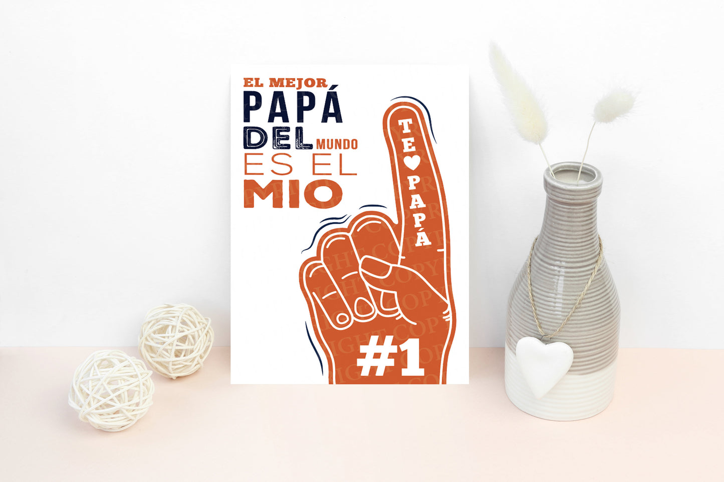 El Mejor Papa Del Mundo Es El Mio | Printable card