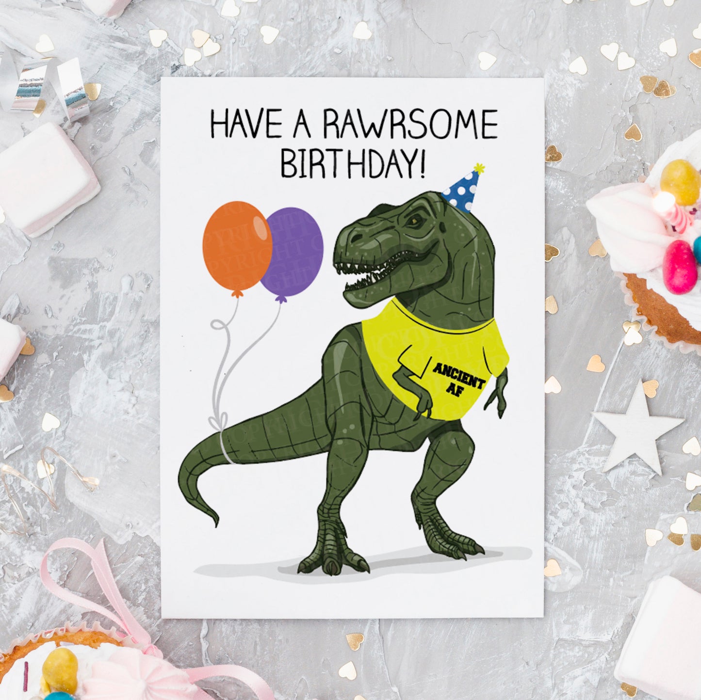 Have A Rawrsome Birthday | Printable card