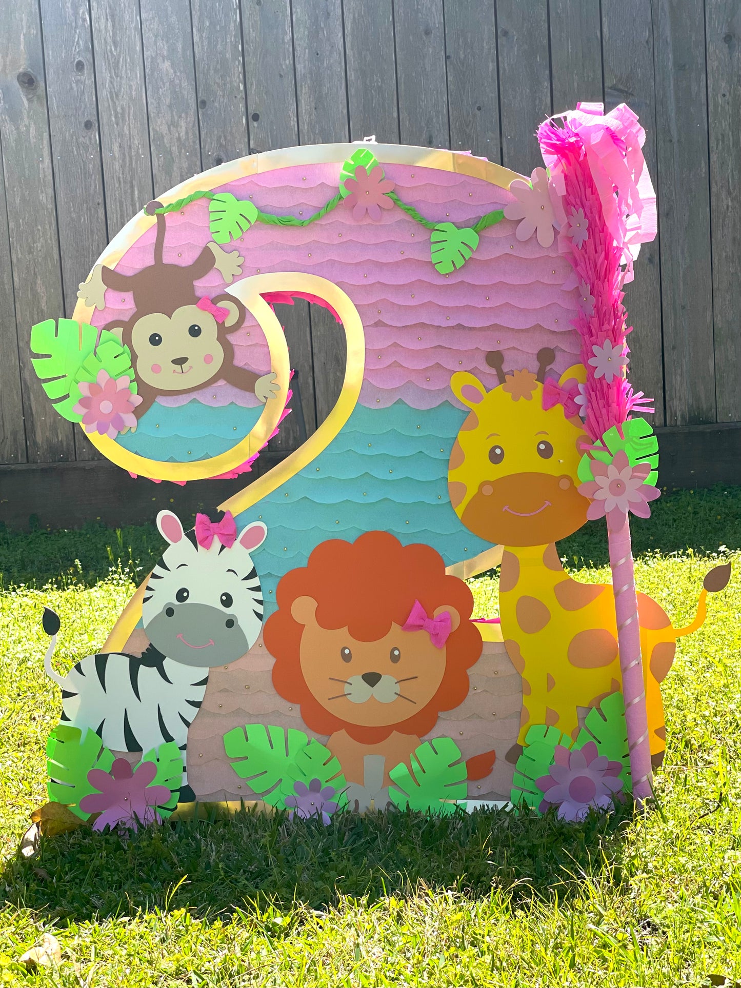 Safari Number Piñata for Girls