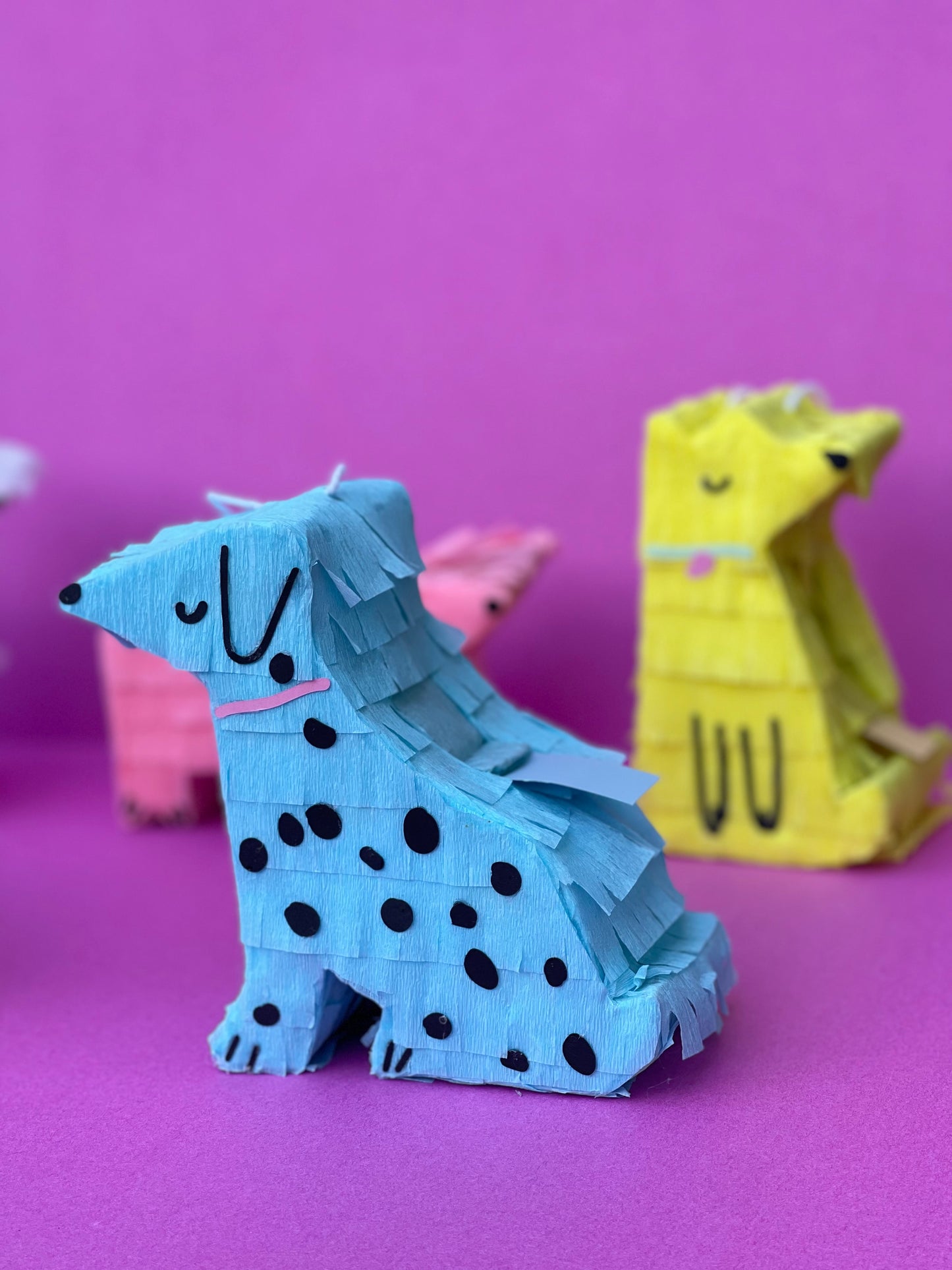 Set Of 6 Puppy Theme Mini Piñatas