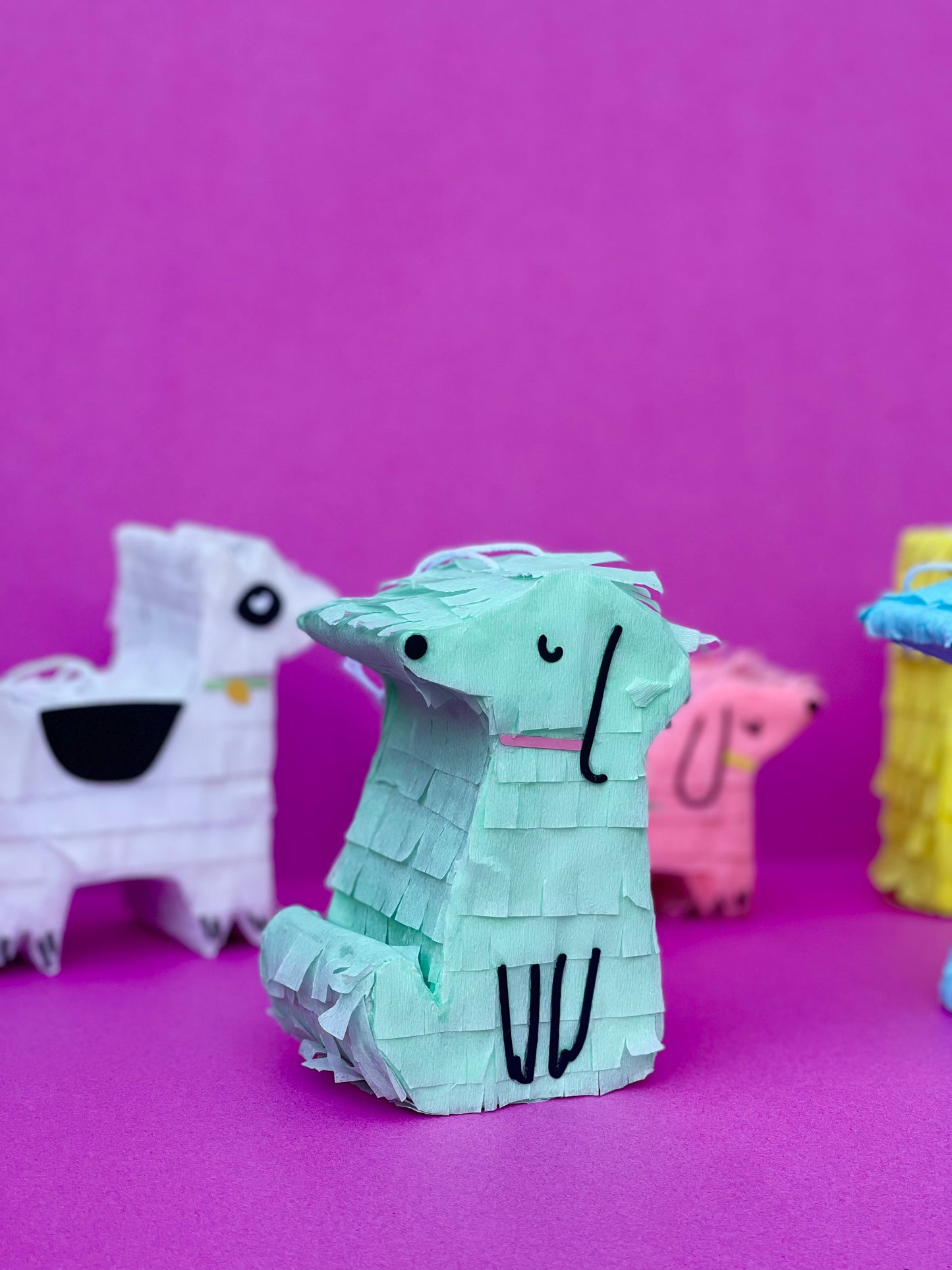 Set Of 6 Puppy Theme Mini Piñatas