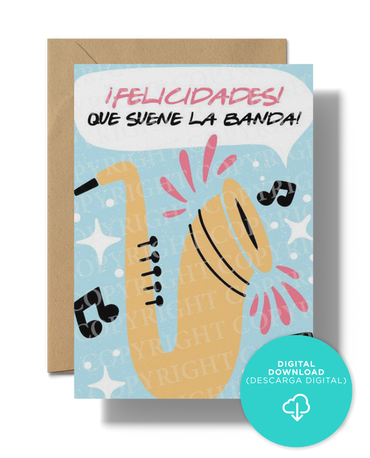 Felicidades! Que suene la banda | Instant Digital Download PDF