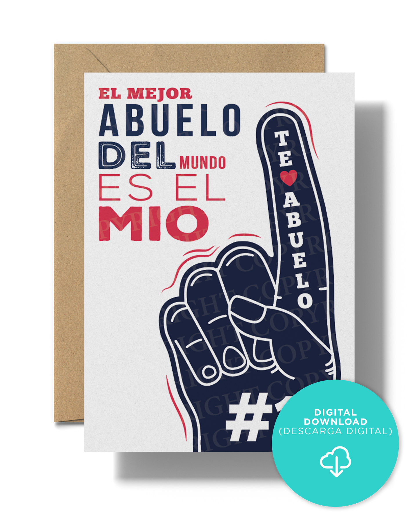 El Mejor Abuelo Del Mundo Es El Mio | Instant Digital Download JPG