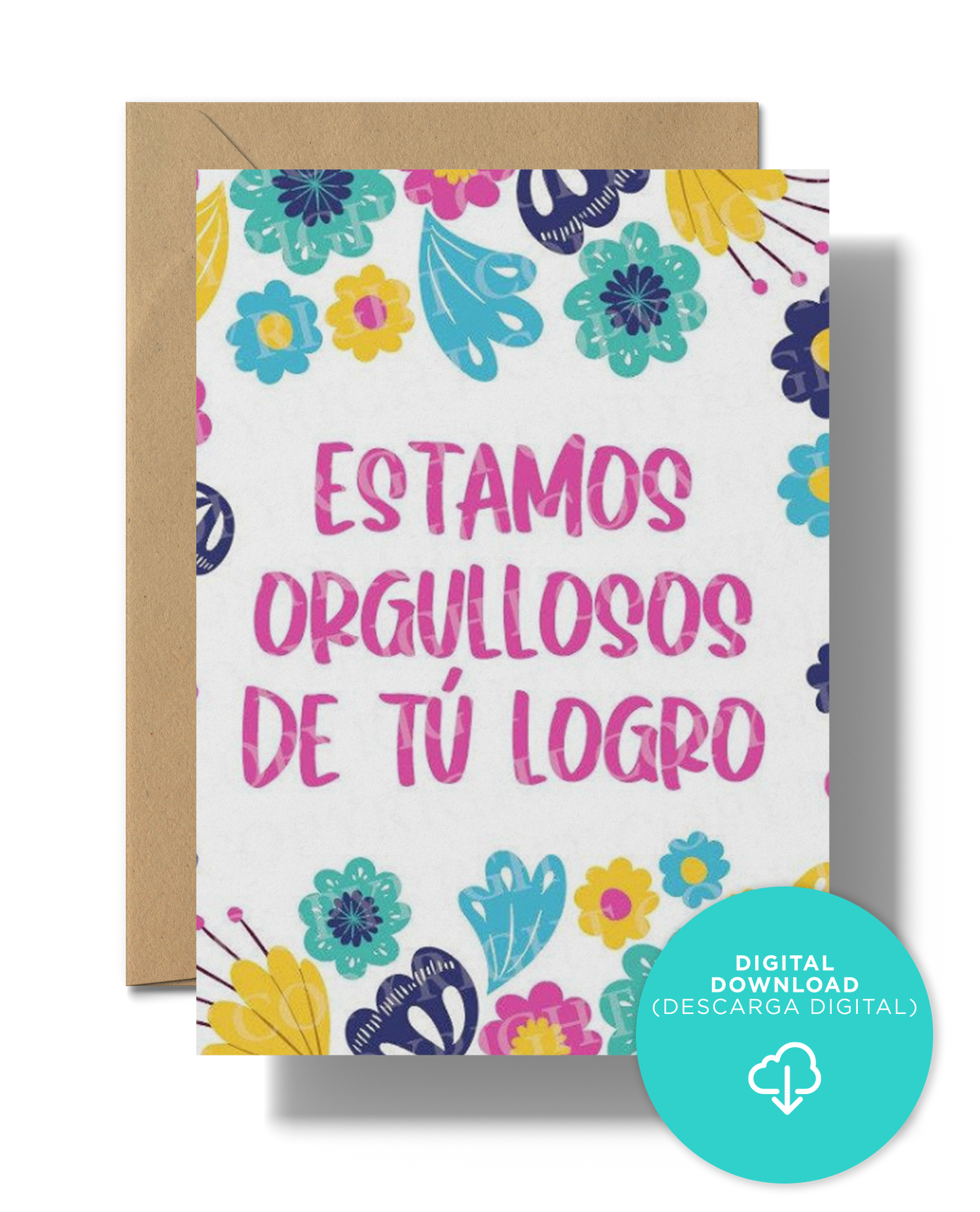 Estamos orgulloso de tu logro | Instant Digital Download PDF