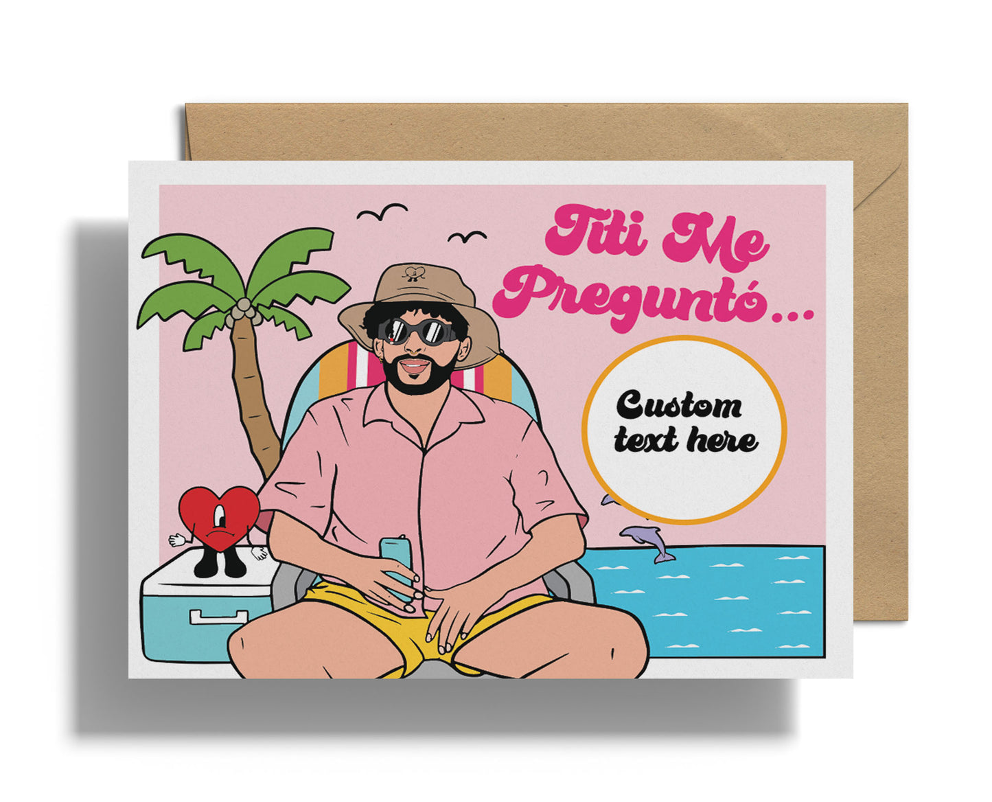 Bad Bunny Inspired Scratch-Off Greeting Card – “Titi Me Preguntó”