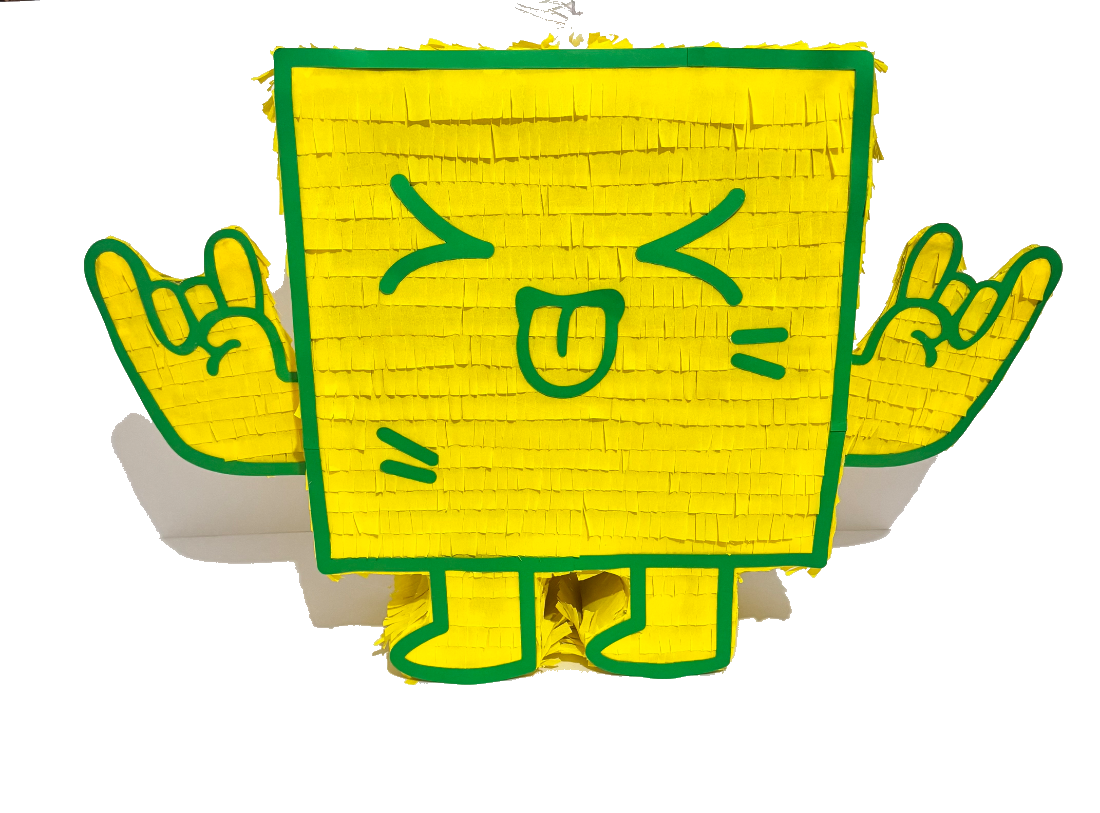 Yellow GummiPopz piñata by Wild Corazón Designs