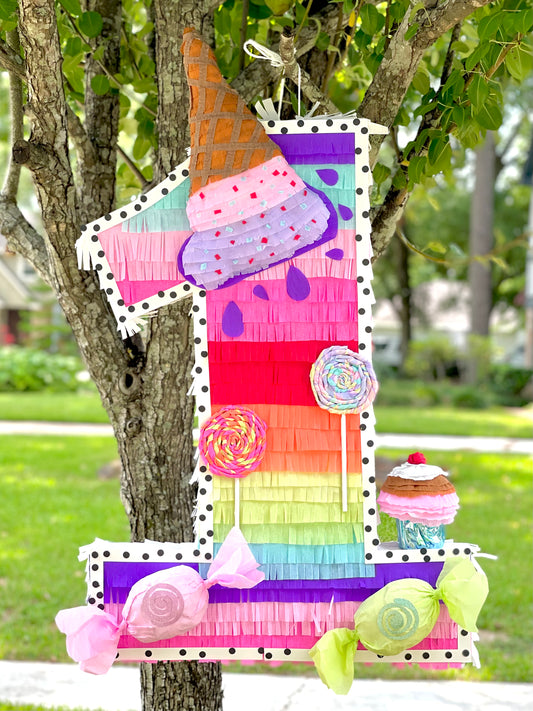 Sweet Sugar Number theme Piñata