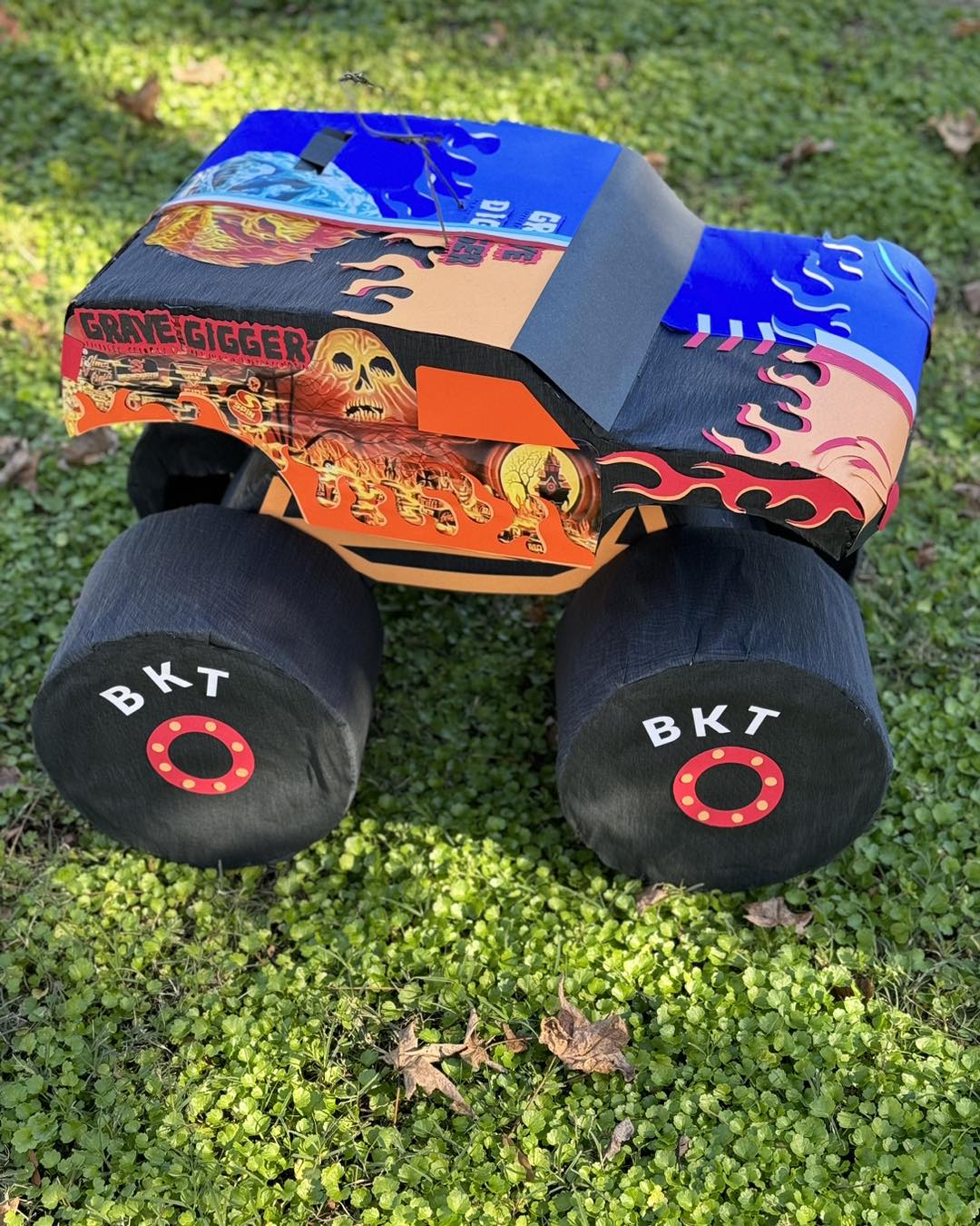 Fire and Ice Grave Digger Monster Truck Piñata