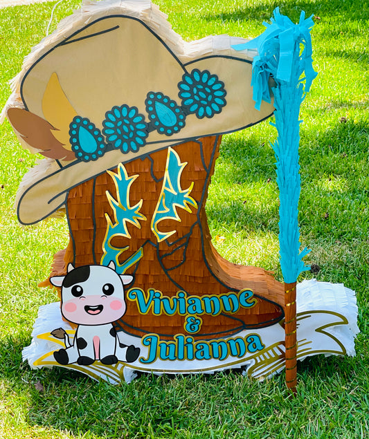 Western Boots and Hat Piñata