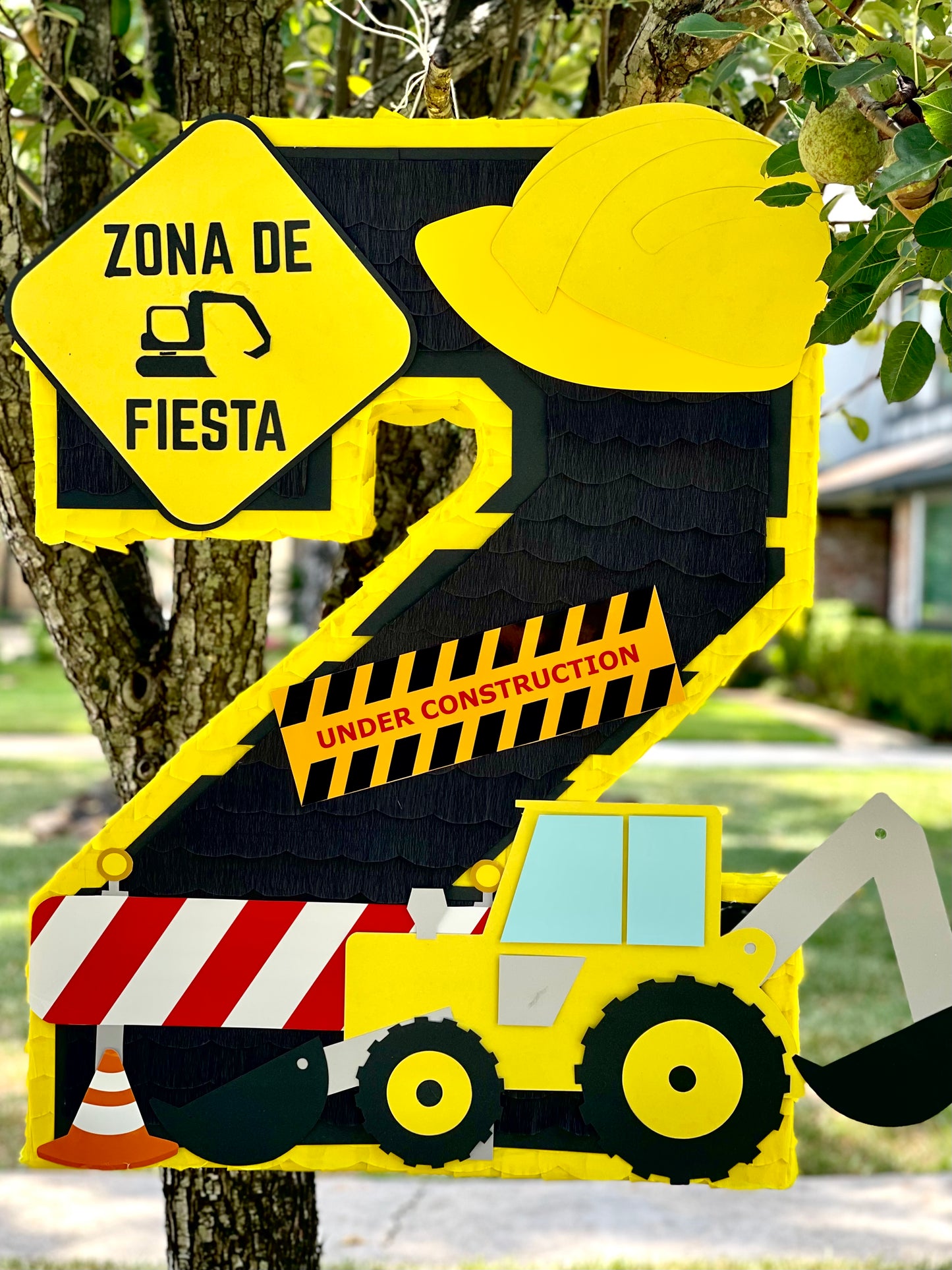 Construction Truck Theme Number Piñata