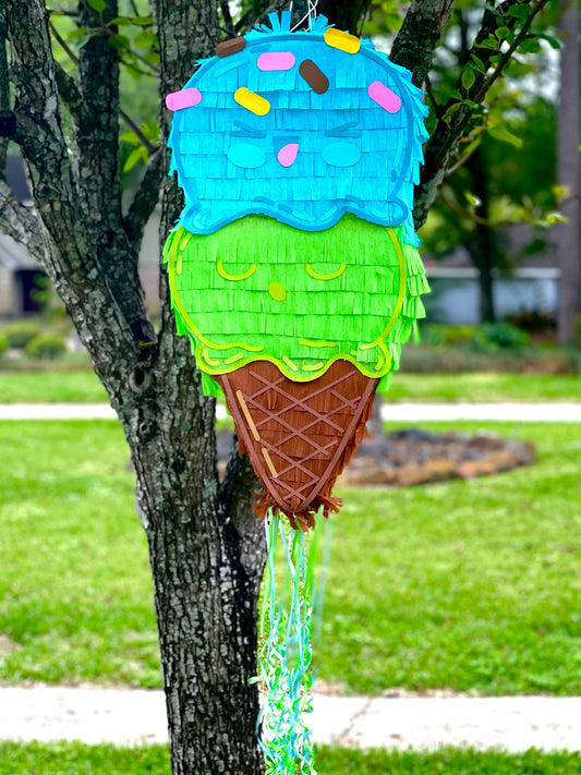 Double Scoop Icecream Pull-String Piñata