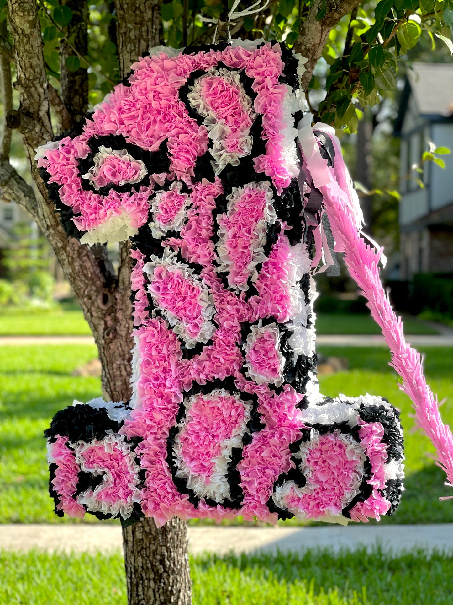 Pink Western Number Piñata