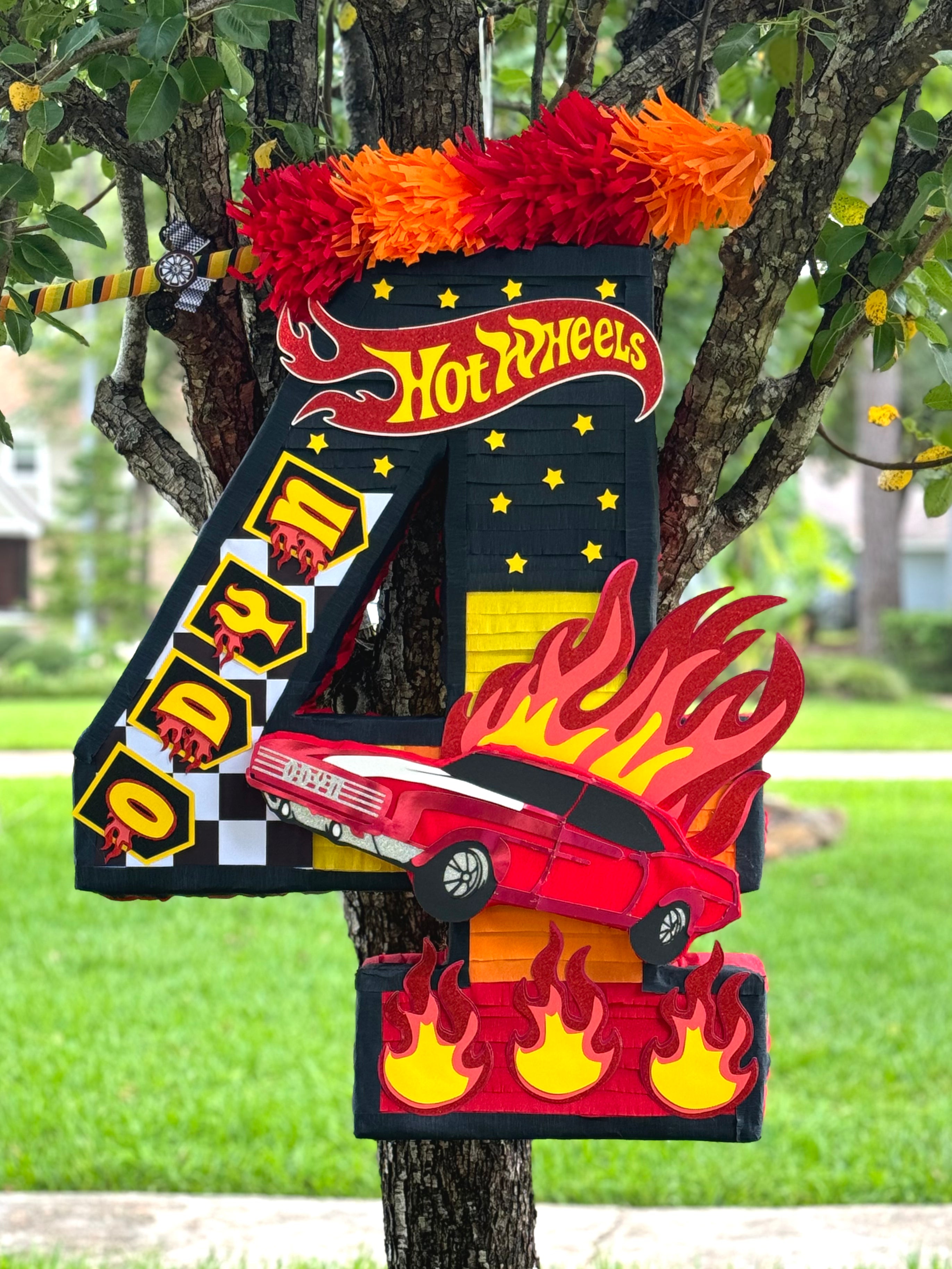 Race Car Number Piñata – Wild Corazon Designs