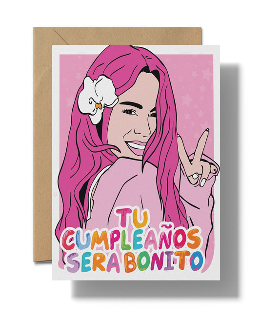 Karol G Inspired Greeting Card – “Mañana Será Bonito” Themed