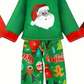 Christmas Elf Clothing, Santa Green Elf Pajama set