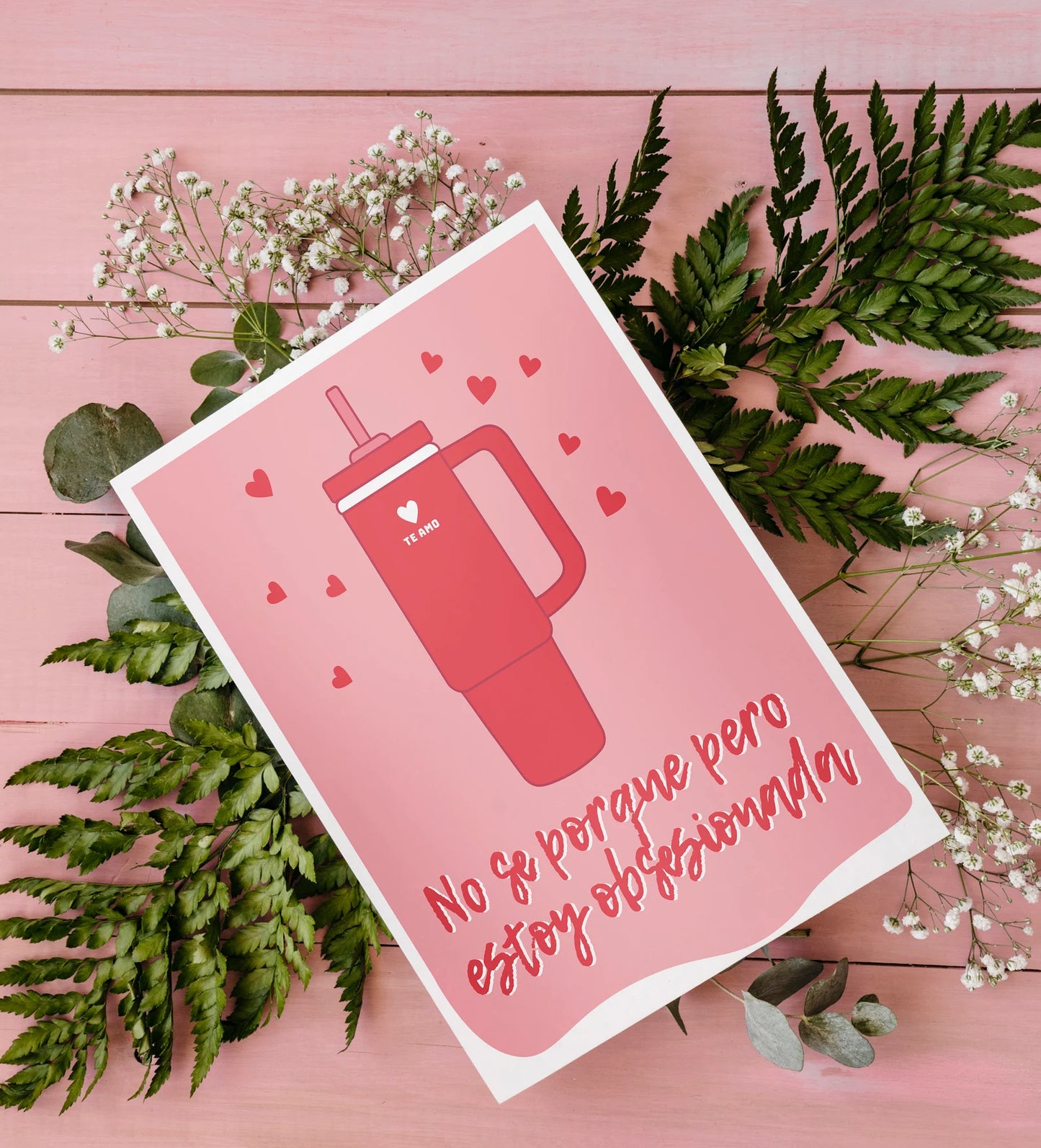 No se porque pero estoy obsesionada | Stanley cup greeting card