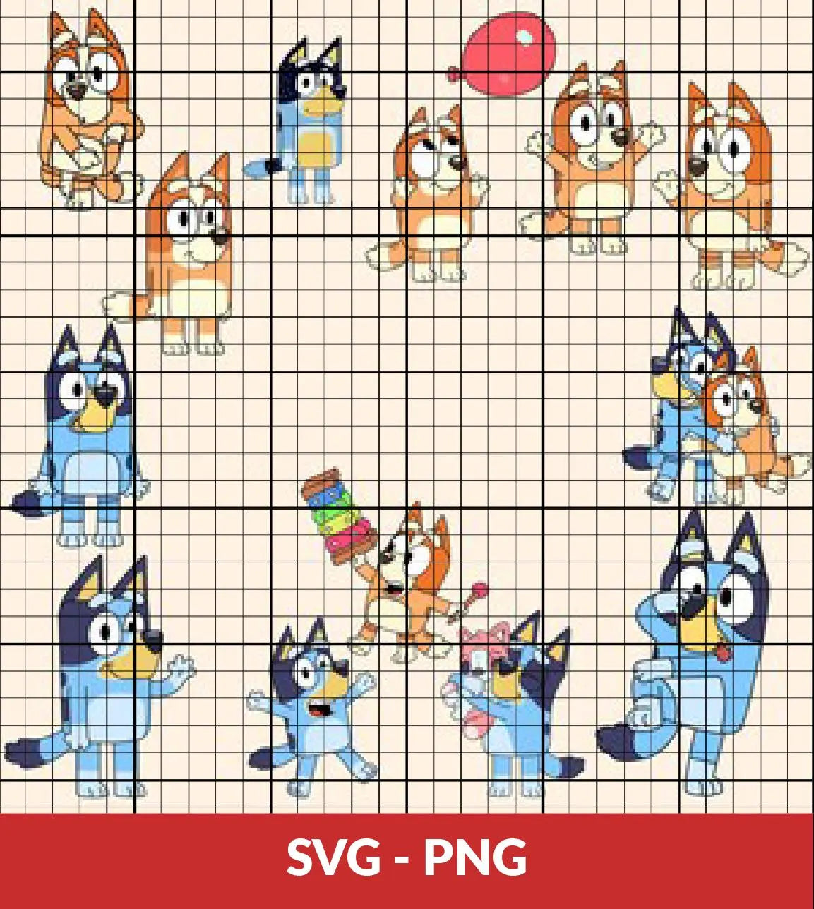 13-Piece Layered Puppy Family Bundle | SVG & PNG Cut Files for Kids Crafts
