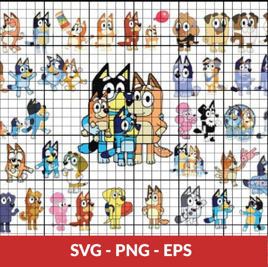 Layered Puppy Family Digital Art Bundle | SVG, PNG, EPS Cut Files for Cricut & Silhouette