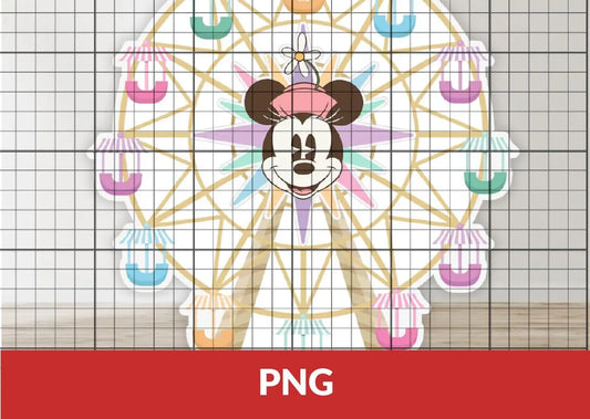 Character Inspired Pastel Ferris Wheel PNG - Digital Download