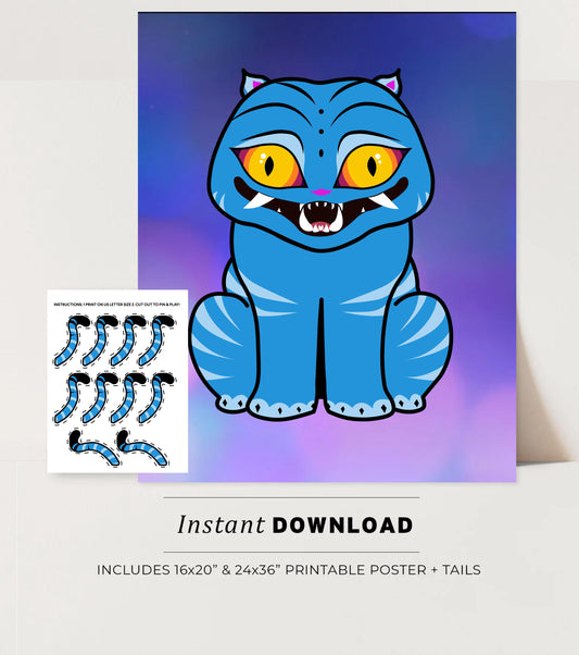 "Pin the Tail on Derpy" Printable Party Game | Digital Download Poster & Tails Sheet | K-Pop Fan Activity
