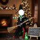 North Pole Sorcerer Outfit Set: Magical Robe, Scarf & Flying Broom for Your Elf!