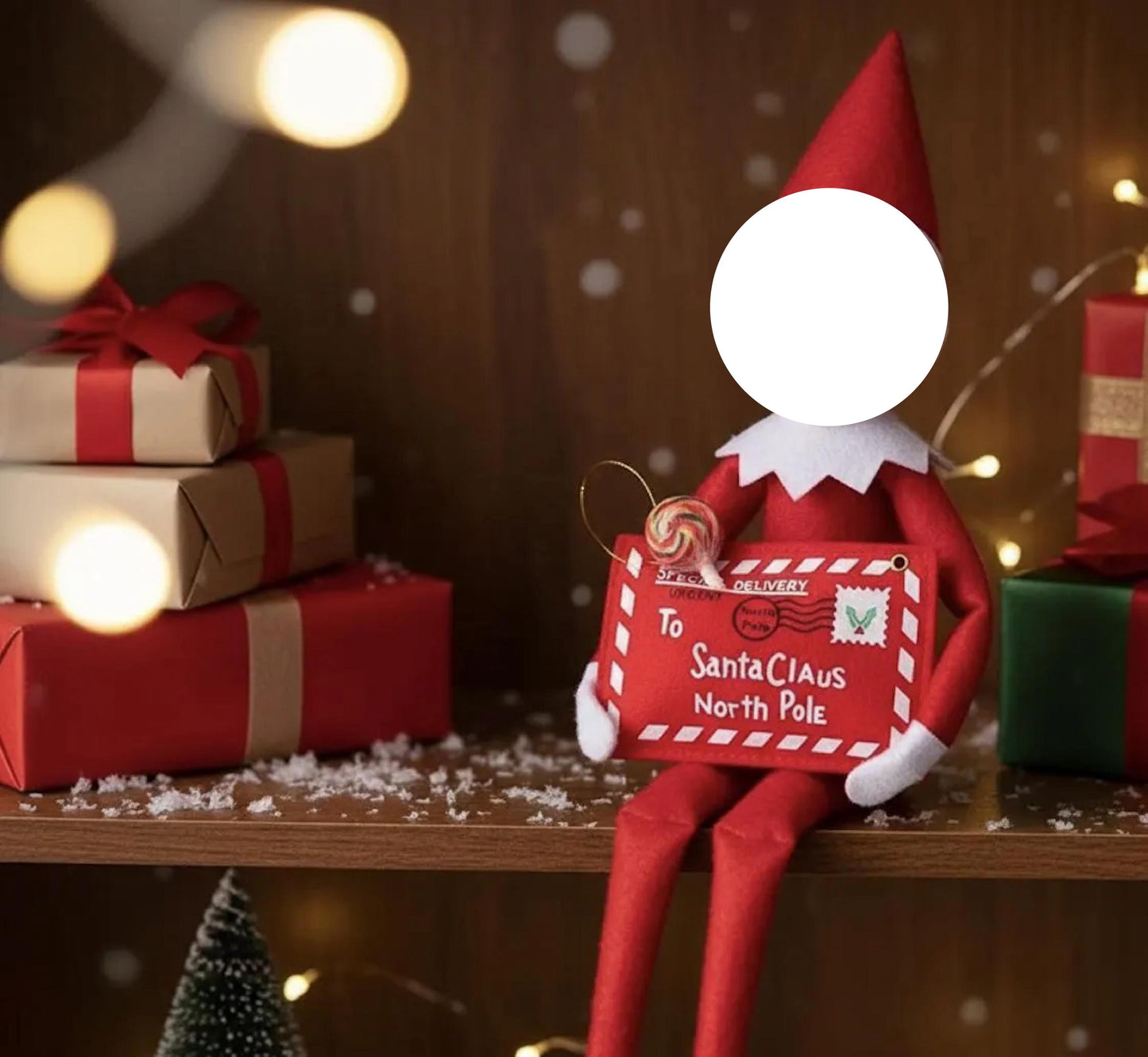 Scout Elf Mail Carrier Prop | Felt Christmas Envelope for Letter to Santa | North Pole Special Delivery Mini Mail