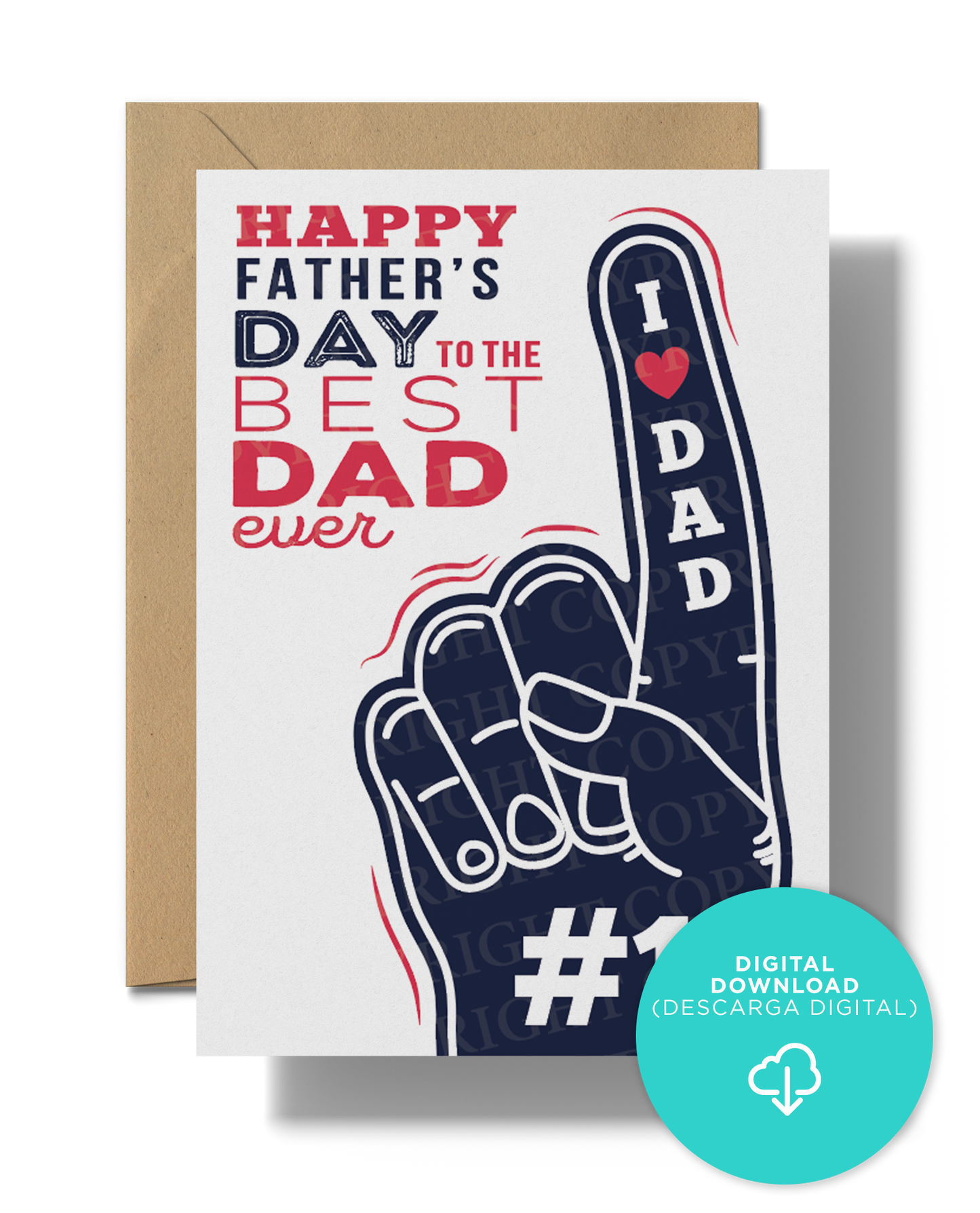 Happy Father's Day to the best dad ever | Instant Digital Download JPG