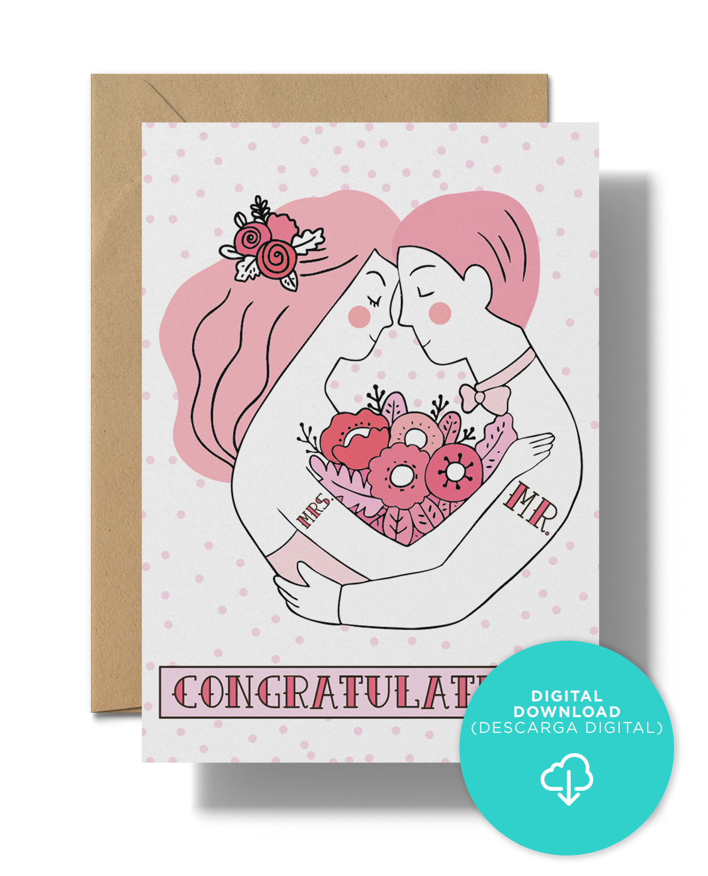 Congratulations Mr. & Mrs. | Instant Digital Download JPG