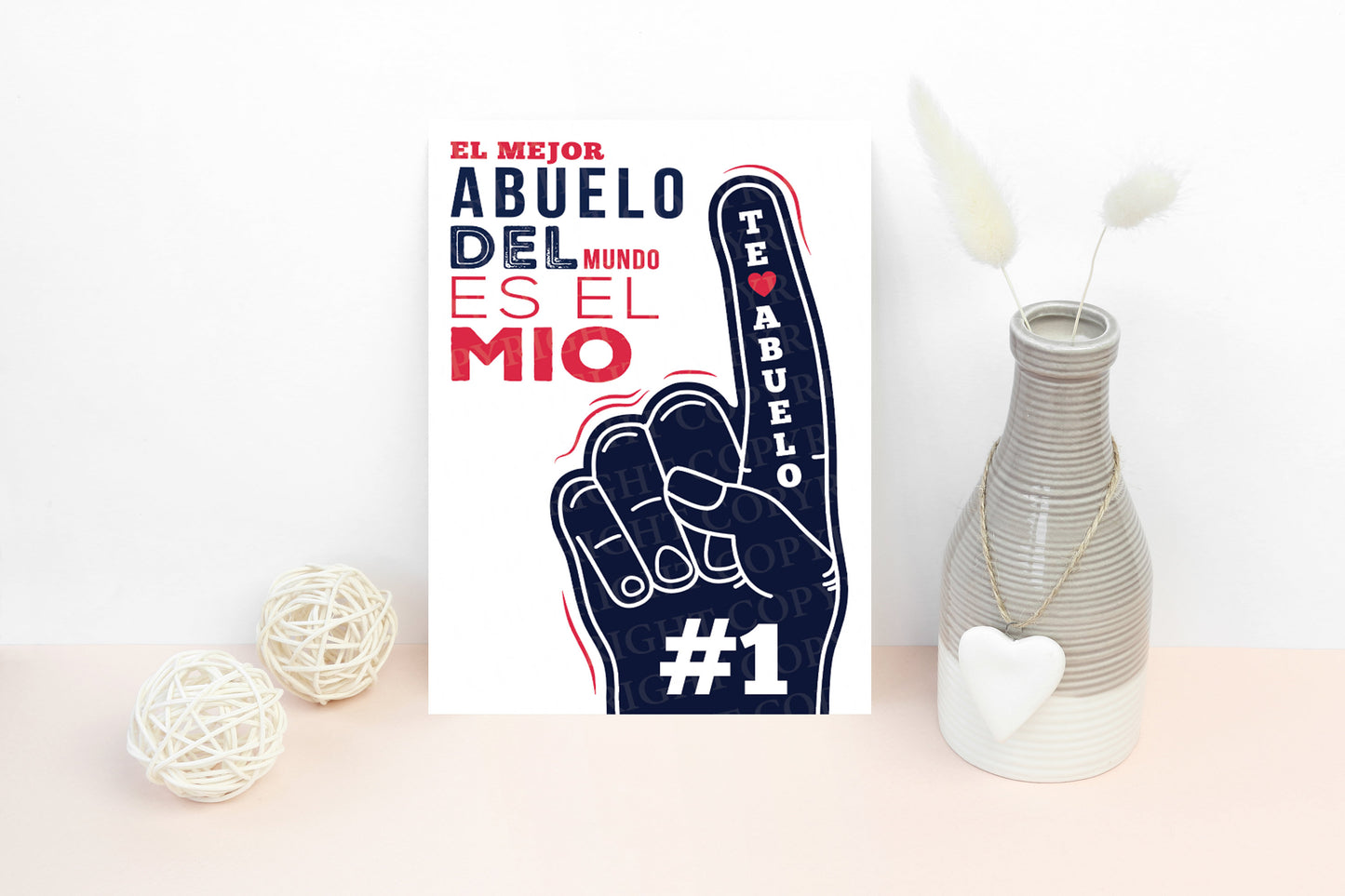 El Mejor Abuelo Del Mundo Es El Mio | Printable card