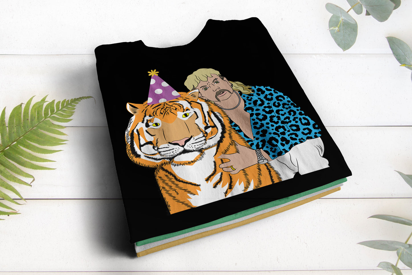 Happy Birthday Joe Exotic And Tiger | Art Designs | Instant Digital Download JPG & PNG