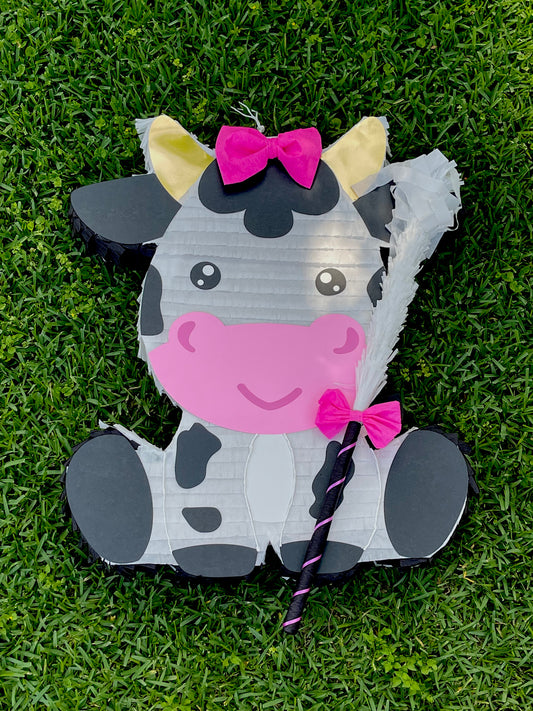 Cow with Bow Piñata