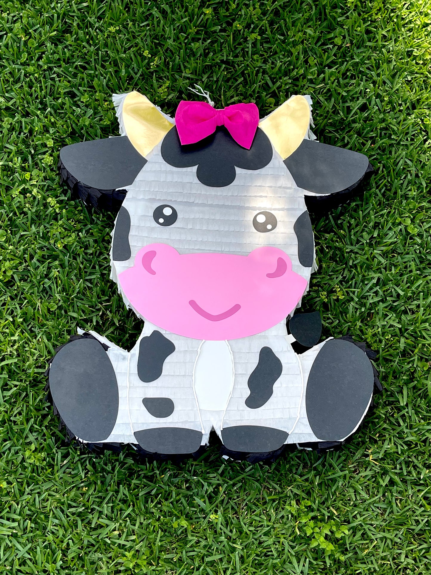 Cow with Bow Piñata