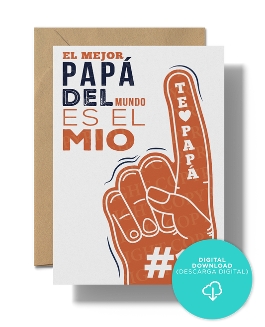 El Mejor Papa Del Mundo Es El Mio | Instant Digital Download JPG