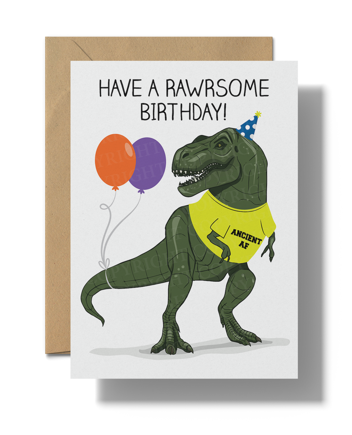 Have A Rawrsome Birthday | Printable card