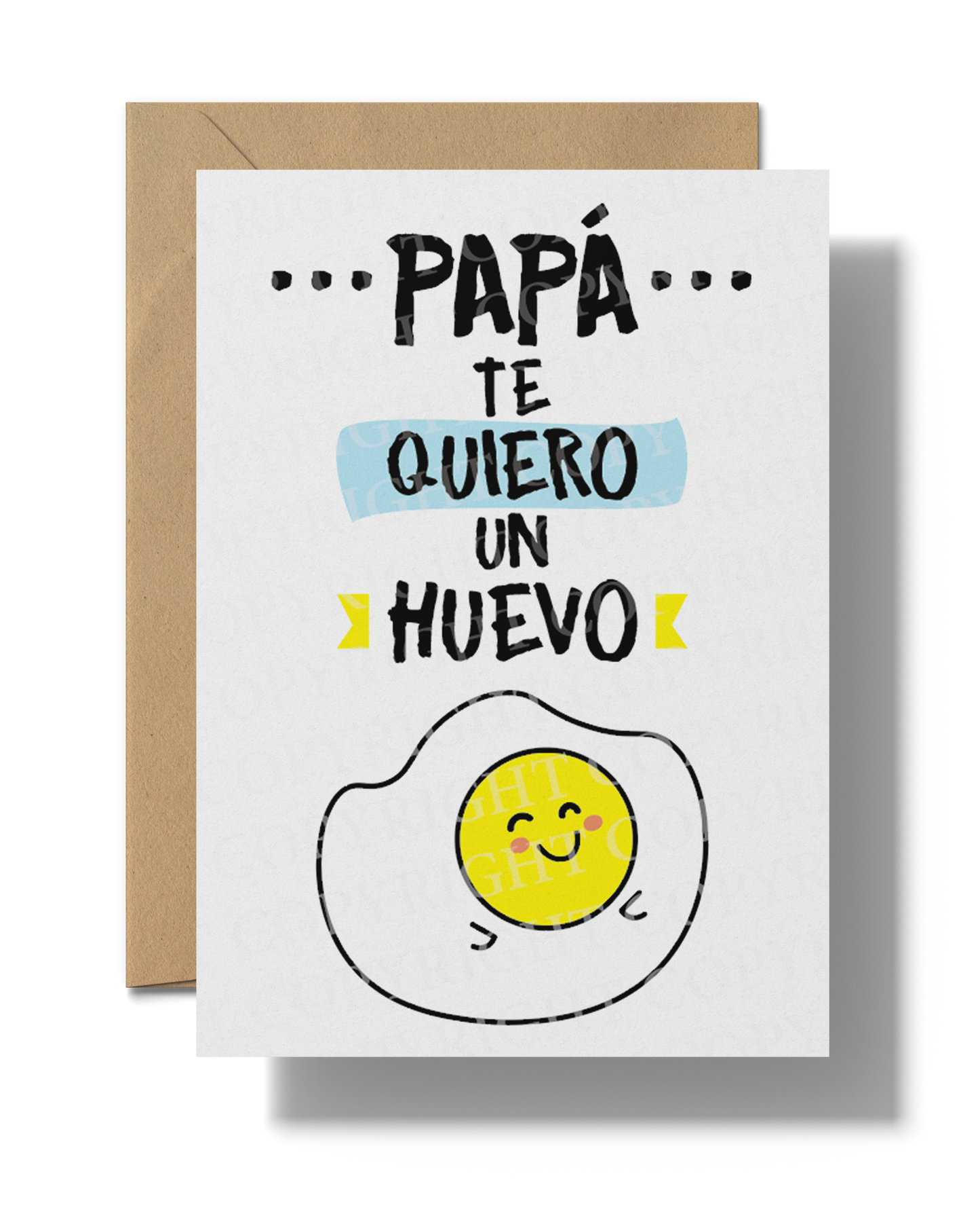 Papa te quiero un huevo | Printable Card